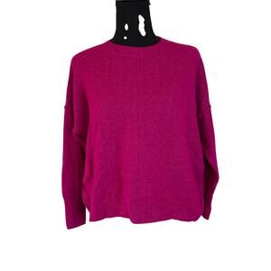 Vince Camuto Crewneck Sweater M Hot Pink Knit